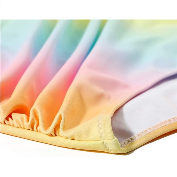 Rainbow High Waisted Bikini w/ Push Up Top - Picture 8 of 8